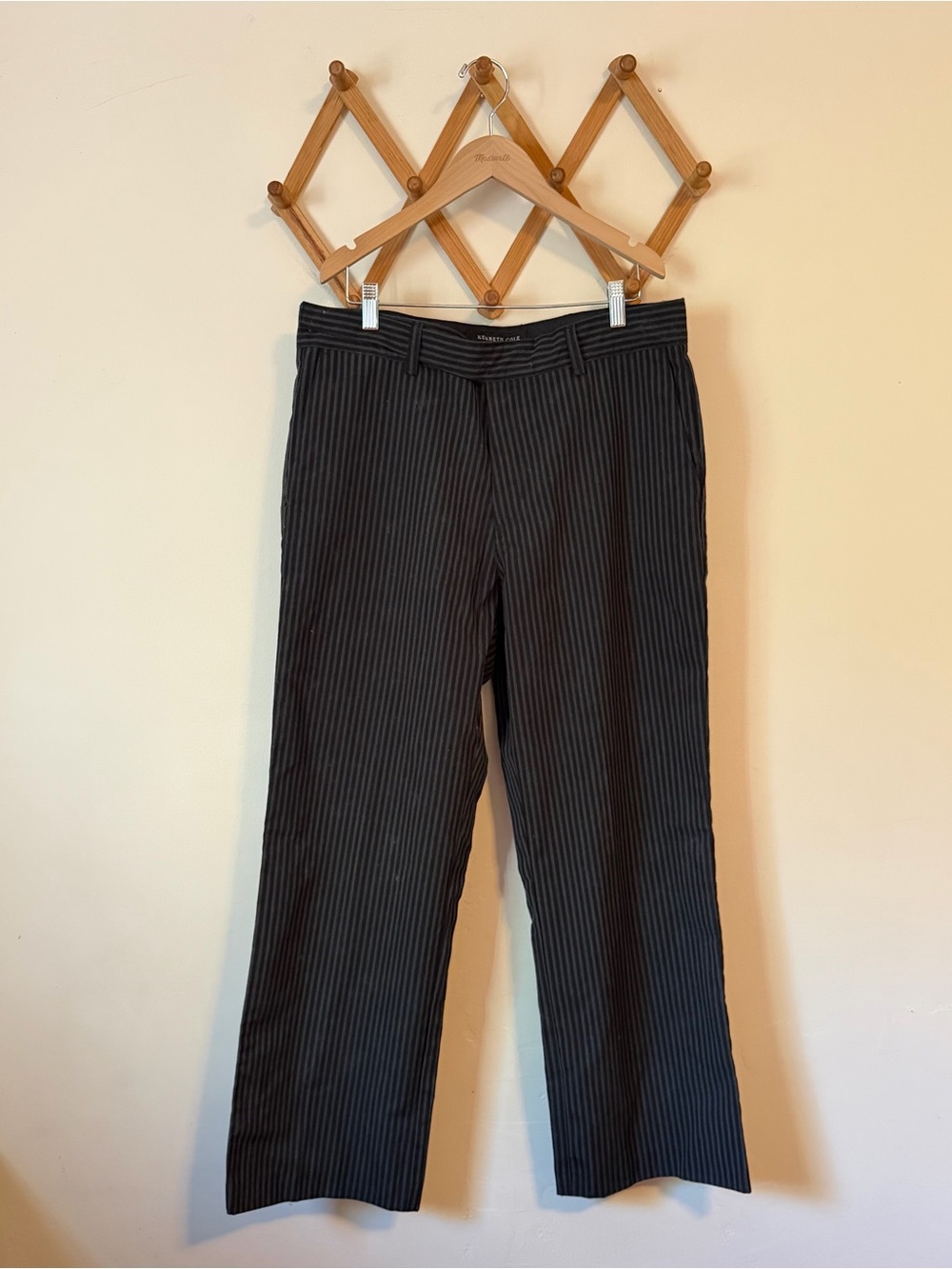 Kenneth Cole Black Pinstripe Dress Pants